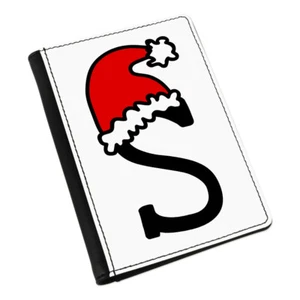 Letra S Gorro de Navidad Funda Pasaporte Rojo Santa Padre Niños Alfabeto - Imagen 1 de 1