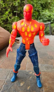 Human Torch 10 Inch Action Figure Marvel Fantastic 4 Four Toy Biz Custom - Picture 1 of 16