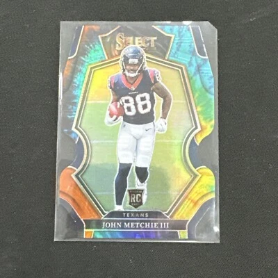 2022 Panini Select John Metchie III Tye Dye Prizm Premier Level Die Cut /25 RC - Image 1 of 2