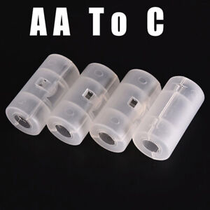 AA To C Size Battery Converter Adapto/Adapter Case Holder Storage Box Plastic