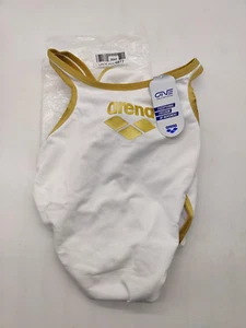 arena Costume da Bagno Donna Piece One Biglogo MaxLife Resistente al Cloro, Bianco, Taglia 38 - Foto 1 di 6