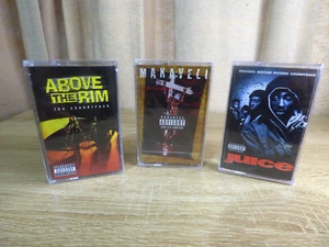 Hip Hop Cassettes (NEW & SEALED) MAKAVELI + JUICE + ABOVE THE RIM + Bonus 2 PAC