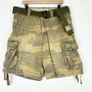 Pantaloncini da paracadutista cargo mimetici Abercrombie Fitch vintage Y2K taglia media - Foto 1 di 8