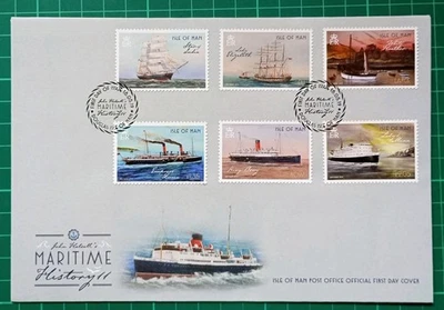 ISLE OF MAN 2019 John Halsall Maritime History SET OF 6 ON FDC - Image 1 of 2