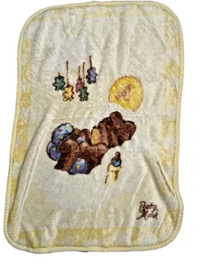 Bebé Visón Oso de Peluche Nube Biberón Manta Amarilla 30x45 - Imagen 1 de 5