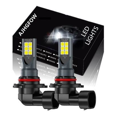 Pair 9145 9140 H10 LED Fog Driving Light Bulbs Super White 80000LM 6500K 100W - Image 1 of 4