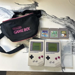Original gameboy lot 1989 2 System, 3 Games And Fanny Pack Case. READ - Picture 1 of 15