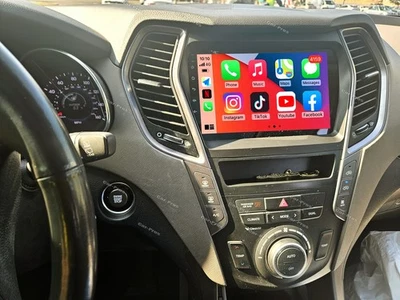 Rádio estéreo automotivo Apple Carplay Android Auto para Hyundai Santa Fe IX45 2013-2018 - Imagem 1 de 4