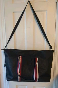 Bolso de Mano Tommy Hilfiger con Correa para el Hombro Negro, Logo TH, Super Limpio 26x16x6" - Imagen 1 de 10