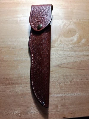 CASE XX ARAPAHO BROWN LEATHER SHEATH FOR 10 INCH FIXED BLADE KNIFE EX. CONDITION - Image 1 of 4