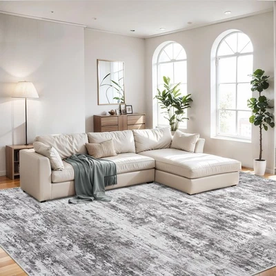 9x12 Area Rug for Living Rooms : Washable Rugs Non-Slip Large Thin Modern Abs... - Image 1 of 4