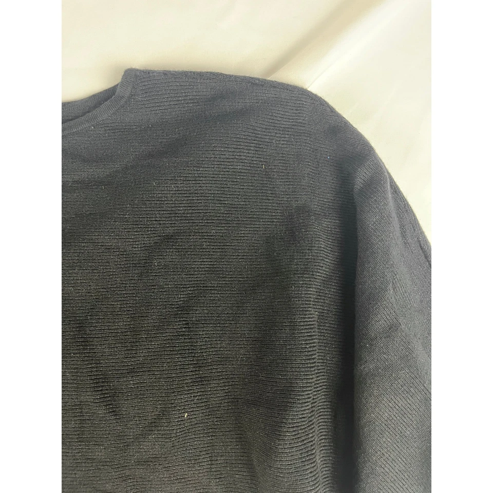 Suéter Pullover Bar III PM Negro Acanalado Tejido Manga Globo Cuello Redondo Foto 1 de 4