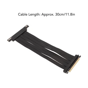 PCIe 4.0 X16 Riser Cable 90° High Speed Single Row 31 Core Graphics Card Exte FY - Afbeelding 1 van 23
