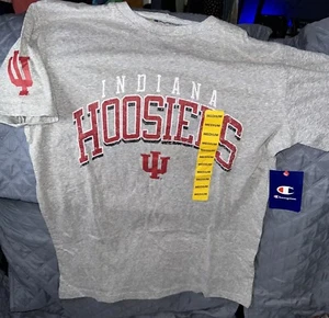 Champion Indiana Hoosiers Unisex Medium Grau T-Shirt Neu Mit Etikett - Bild 1 von 8
