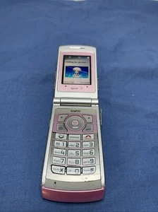 Téléphone à clapet vintage rose Sanyo Katana II 6650 Sprint cellulaire avec chargeur ! Testé - Photo 1 sur 10