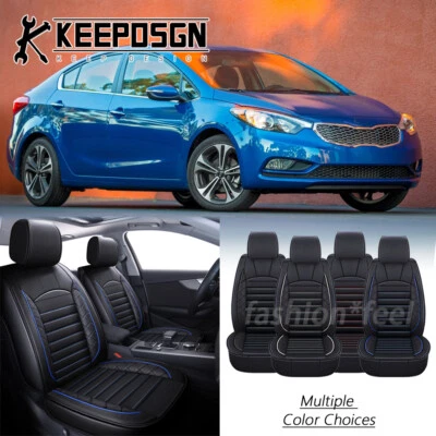 For Kia Forte Luxury Car Seat Cover Interior Full Set Front Leather 5/2 Seater Foto 1 de 4