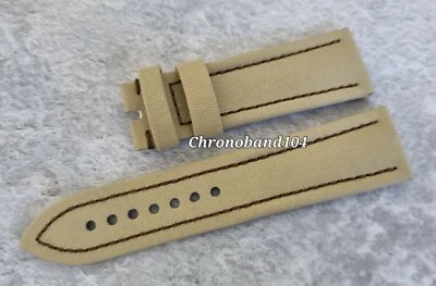 Genuine OEM Blancpain Fifty Fathoms 23/20mm Desert Beige Sailcloth Watch Strap  - Imagem 1 de 4