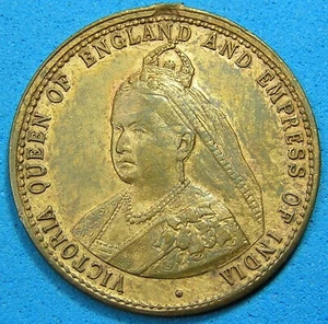 Medalla Jubileo Diamante Reina Victoria 1837-1897 25 mm, envío y devolución gratuitos después del primer artículo - Imagen 1 de 2