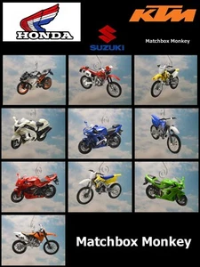 Honda Kawasaki BMW Suzuki motocicleta 1:18 adorno de Navidad personalizado - Imagen 1 de 122