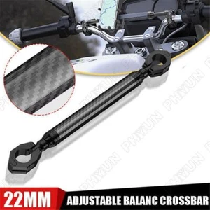 Black Adjustable Motorcycle Balance Handlebar Cross Bar Steering Strength Lever - Picture 1 of 13