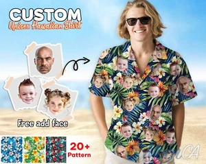 Custom Hawaiian Shirt With Face, Custom Face Hawaiian Shirt For Man Woman Custom - Picture 1 of 11
