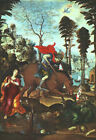 oil painting handpainted on canvas " St George and the Dragon"