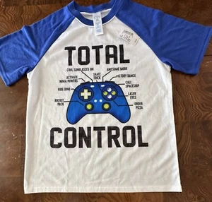 Gamer PJ Top Shirt From The Children's Place Size L 10/12 "Total Control" NEW - Picture 1 of 5