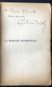 EO ENVOI dédicace 1907 COLETTE : LA RETRAITE SENTIMENTALE - Imagen 1 de 5