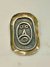 NAVAJO FIRST NATIONS STERLING SILVER MASK BROOCH OLD PAWN 1 TROY OUNCE SILVER