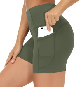 Women'S High Waist Workout Shorts Breathable Dolphin Split Elastic Lounge Yoga S - Picture 1 of 12