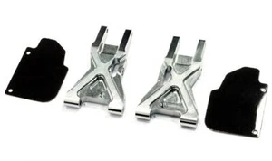 Silver Billet Machined Rear Lower Suspension Arms for HPI Ken Block WR8 3.0 - Picture 1 of 1
