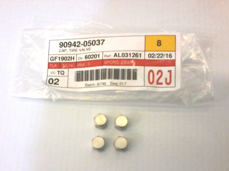 JUEGO DE TAPA DE VÁSTAGO VÁLVULA NEUMÁTICO ALUMINIO FÁBRICA OEM LEXUS 90942-05037 Foto 1 de 1