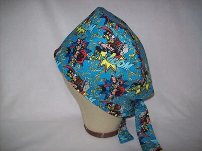 Men/Women Surgical Scrub Cap Lined Comics 100% Cotton Cool Cap - Image 1 of 3