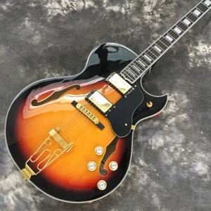 Chitarra elettrica ES-175 Hollow Body Byrdland Sunburst Archtop Jazz spedizione gratuita - Foto 1 di 7