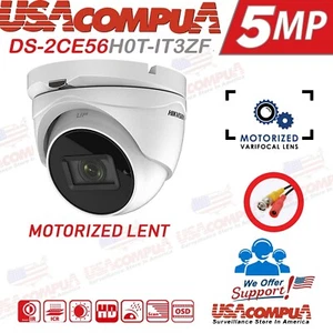 DS-2CE56H0T-IT3ZF Original CCTV Camera 5 MP Motorized Varifocal Turret 2.7 - Picture 1 of 8