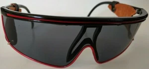 NWT TrueVintage from the 1980's wrap around Funky/Sports leather side sunglasses - Picture 1 of 5