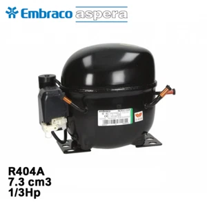 Compressore gas R404A R507 CSIR 1/3 Hp 7,28 cm3 Embraco Aspera NEK6181GK - Imagen 1 de 3