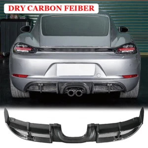 DRY Carbon Fiber Rear Diffuser Lip Trim For Porsche 981 Boxster Cayman GT4 17+ - Bild 1 von 10