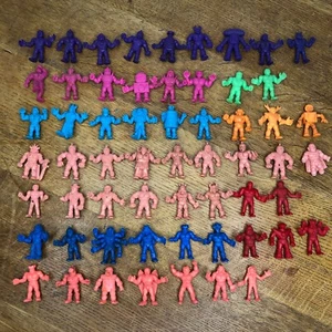 Vintage Mattel MUSCLE Lot Of 59 Action Figures Flesh Pink Blue Green Orange 2 In - Picture 1 of 24
