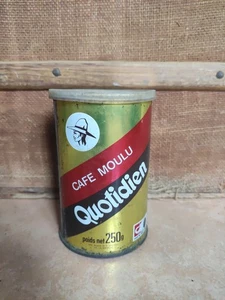 Ancienne Boîte En Métal Café Moulu Quotidien  Collection Vintage Rare Original  - Foto 1 di 3