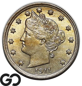 1911 Liberty Nickel, V Nickel, Nice Choice BU++ - Picture 1 of 3