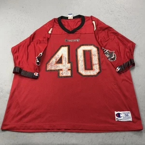 VINTAGE Tampa Bay Buccaneers Jersey Mens 56 Red Champion Mike Alstott #40 90s - Picture 1 of 11