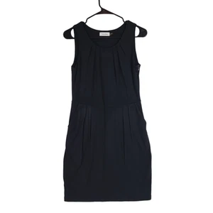 Calvin Klein Mini Sheath Dress sz 6P Petite Women Black Pockets Sleeveless LBD - Picture 1 of 13