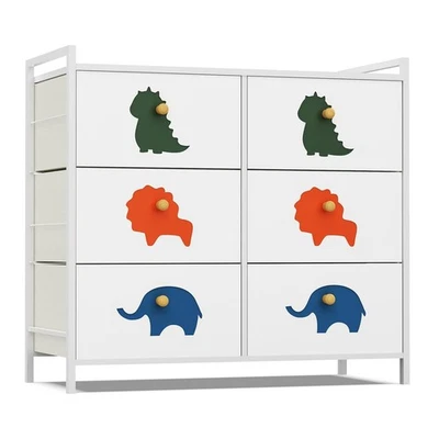 Kids Dresser for Bedroom, Baby Dresser with 6 Fabric Drawers Tall Storage Org... - Image 1 of 4