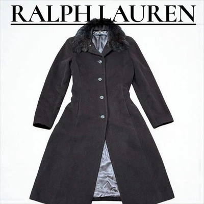 Ralph Lauren Long Coat Angora Coyote Fur - Image 1 of 4