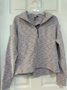 Suéter Sweaty Betty London Xs Medio Cremallera Tejido Púrpura De Gran Tamaño - Imagen 1 de 10
