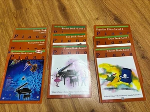Alfred's Basic Piano Library Level 2 (lot of 9 books) EXCELLENT see titles below - Picture 1 of 1