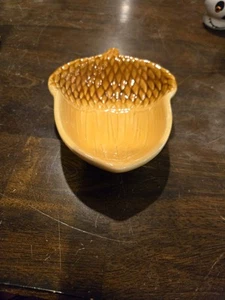 Harvest Acorn Dish, Yellow/brown microwave and dishwasher safe. fall decor. - Picture 1 of 7