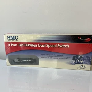 New Sealed SMC Networks 5-Port 10/100Mbps Dual Speed Switch SMC-EZ6505TX - Picture 1 of 2