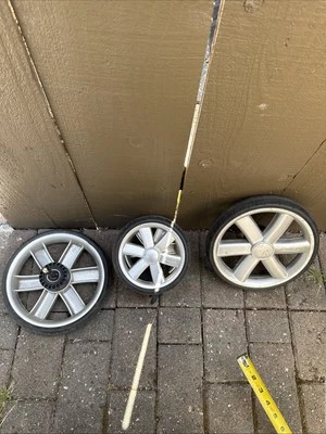3 Wheels: Britax B-Agile Single Stroller 2 Rear Wheels And 1 Front Replacement - Image 1 of 4